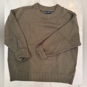 GAP Women's Olive/Army Green Classic Crew Neck Sweater NWOT